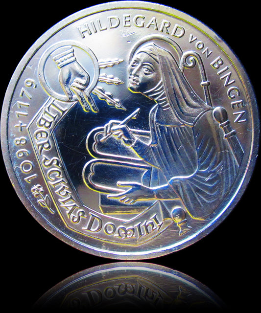 HILDEGARD VON BINGEN, series 10 DM silver coin, 1998