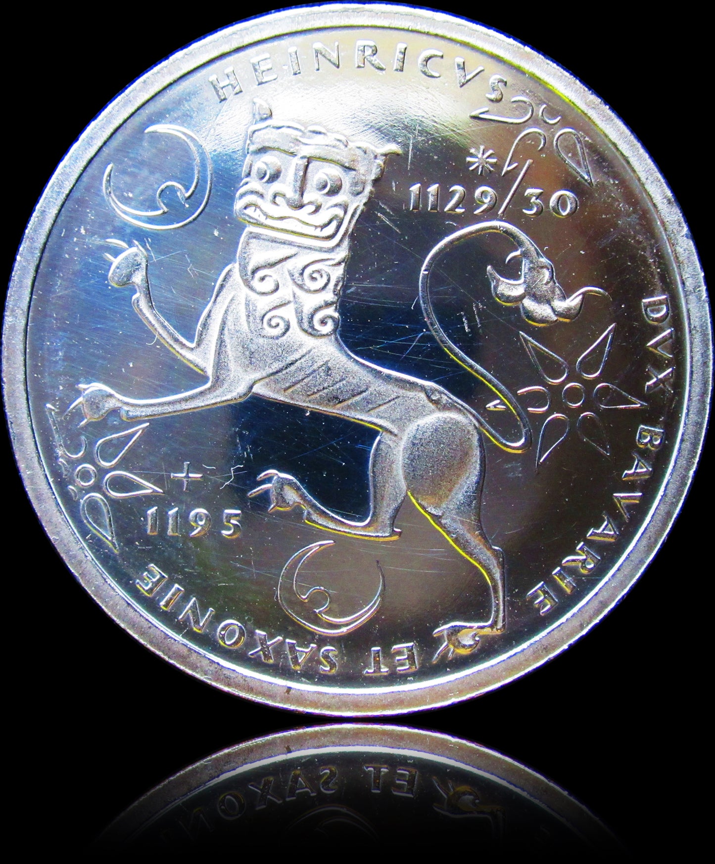 HENRY THE LION, series 10 DM silver coin, 1995