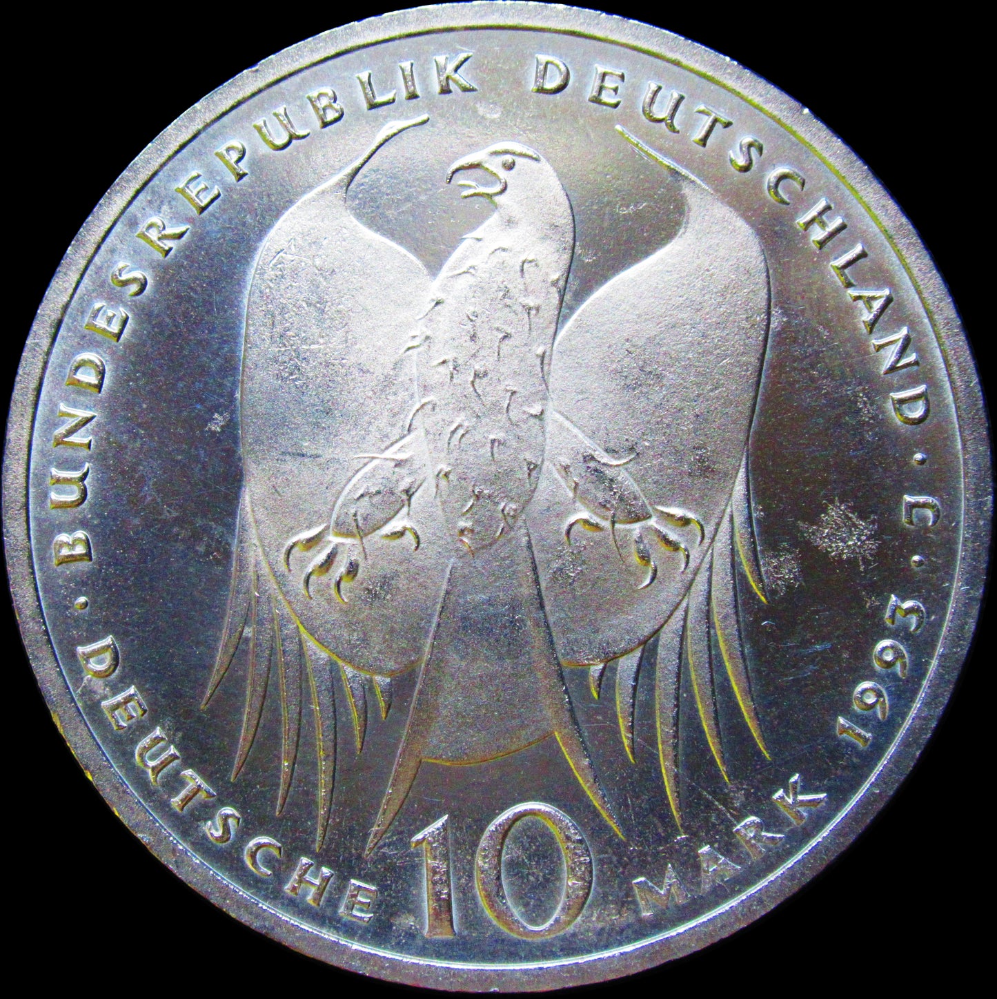 150TH BIRTHDAY OF ROBERT KOCH, series 10 DM silver coin, 1994