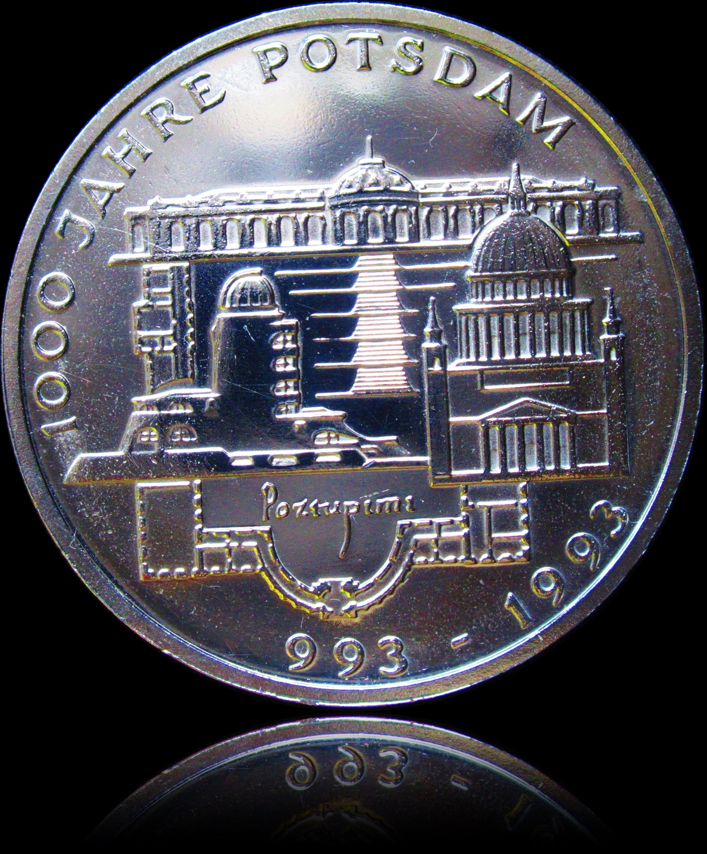 1000 YEARS OF POTSDAM, series 10 DM silver coin, 1993