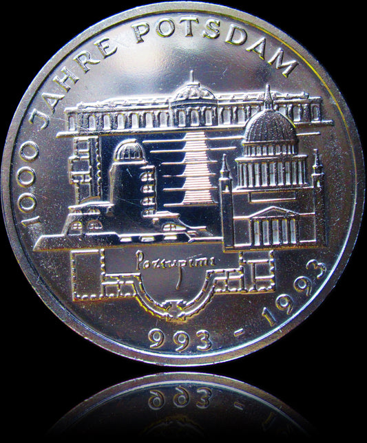 1000 JAHRE POTSDAM, Serie 10 DM Silbermünze, 1993