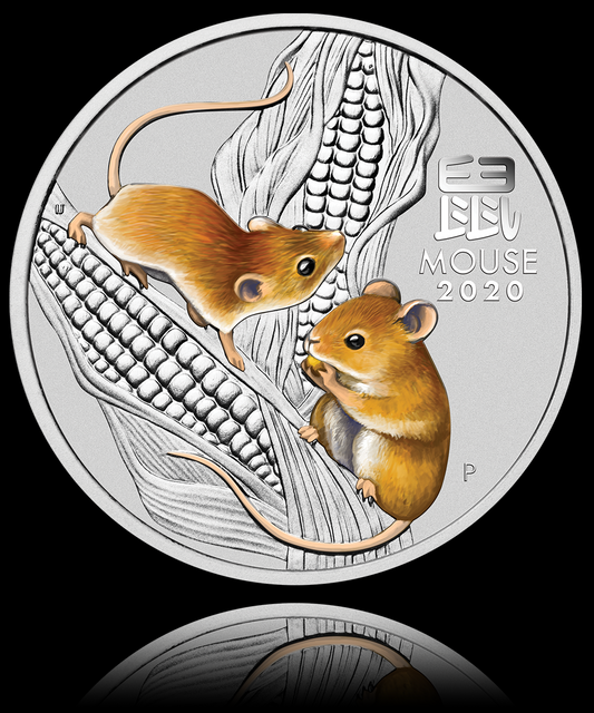 YEAR OF THE MOUSE, Serie Lunar III, 0,5 oz Silver 0,5 $, 2020