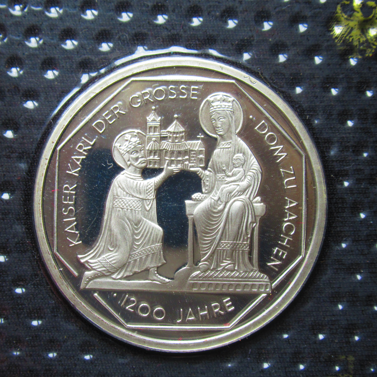 EMPEROR KARL THE GREAT, series 10 DM silver coin mirror finish, 1998