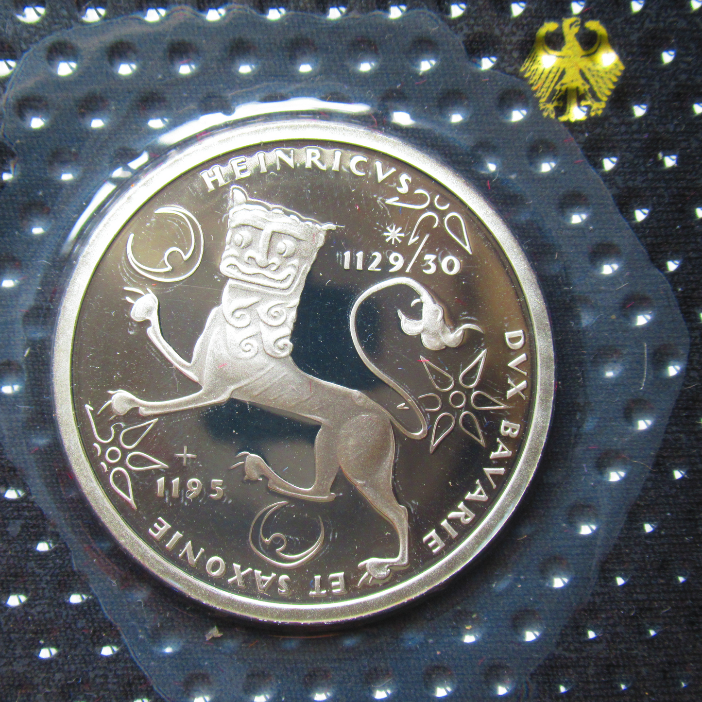 HENRY THE LION 1995 10 DM silver coin mirror finish, 1995