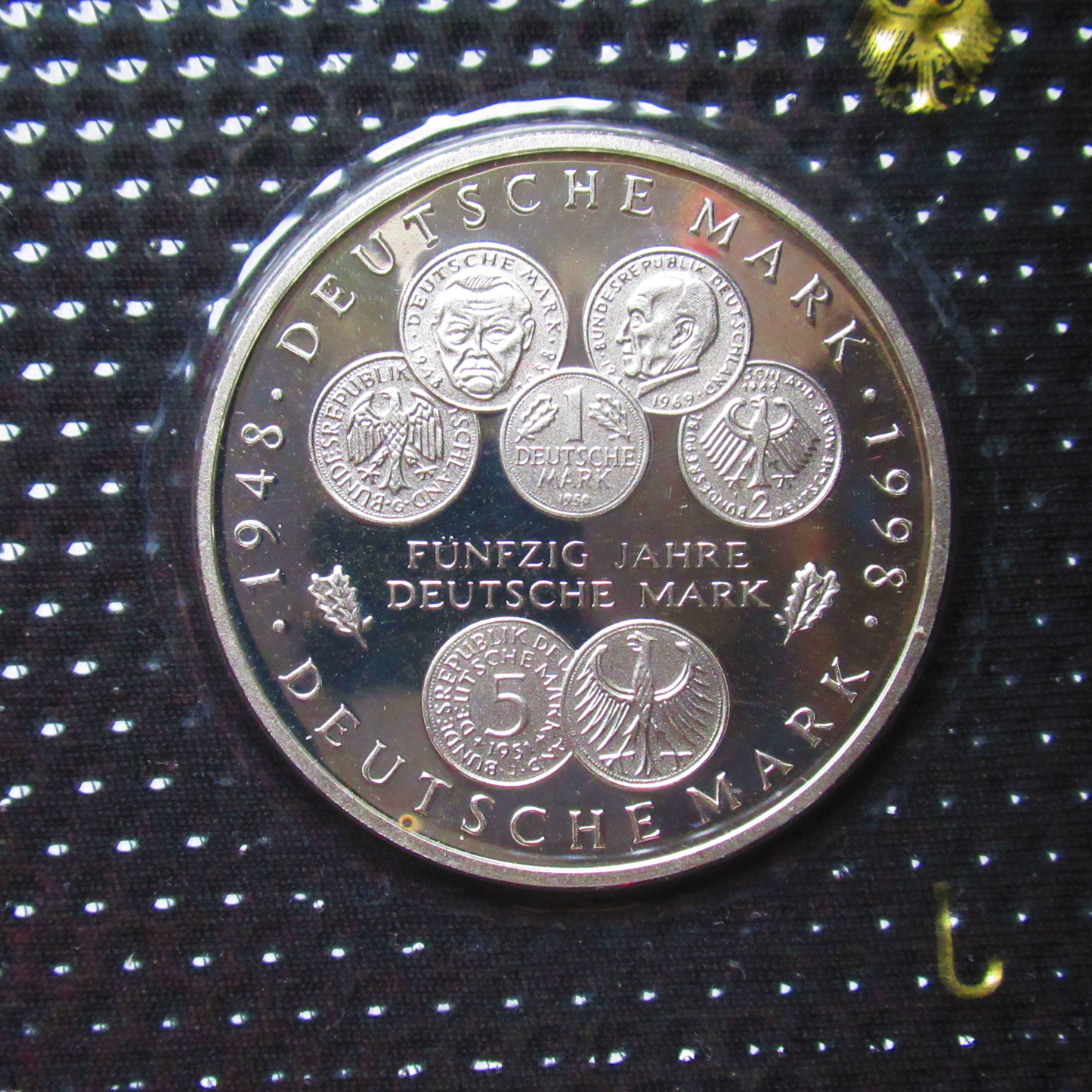 YEARS OF GERMAN MARK, series 10 DM silver coin mirror finish, 1998