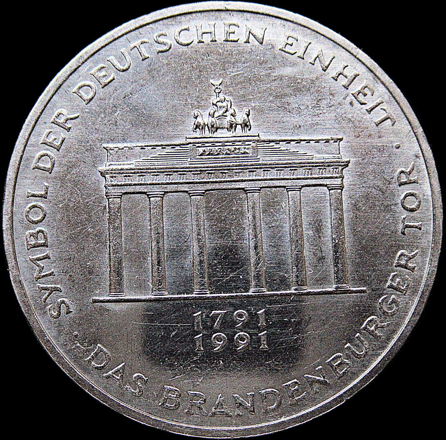 200 JAHRE BRANDENBURGER TOR, Serie 10 DM Silbermünze, 1991