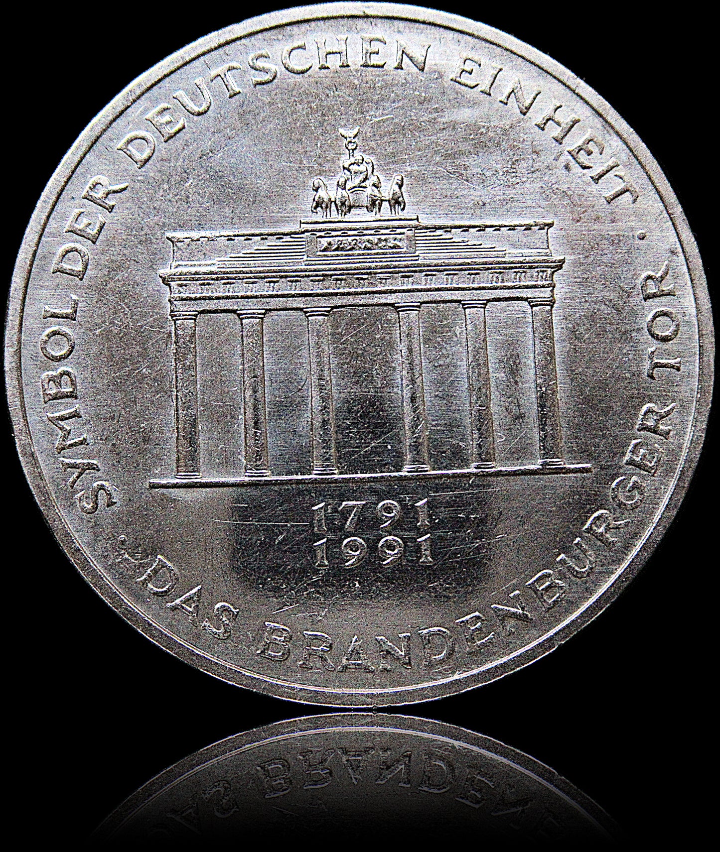 200 JAHRE BRANDENBURGER TOR, Serie 10 DM Silbermünze, 1991