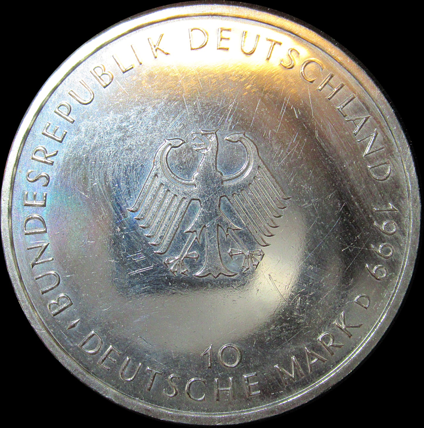 50 YEARS OF THE BASIC LAW, series 10 DM silver coin, 1999