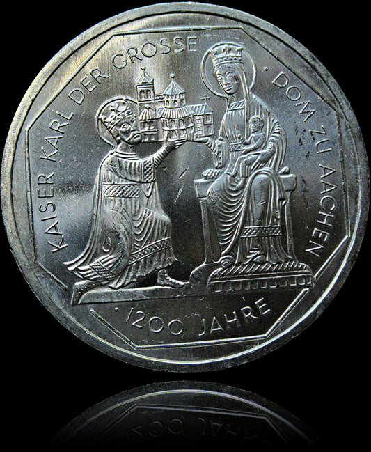 EMPEROR KARL THE GREAT, series 10 DM silver coin, 1998