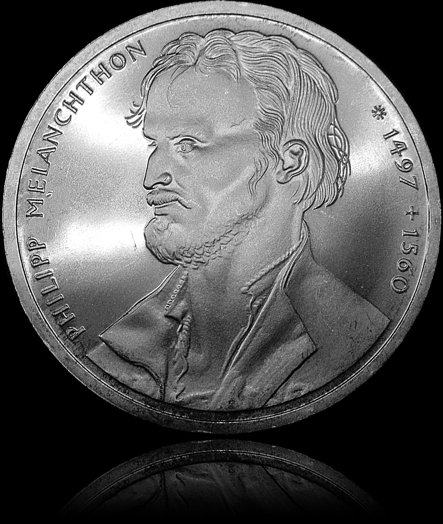 PHILLIP MELANCHTON, series 10 DM silver coin, 1995