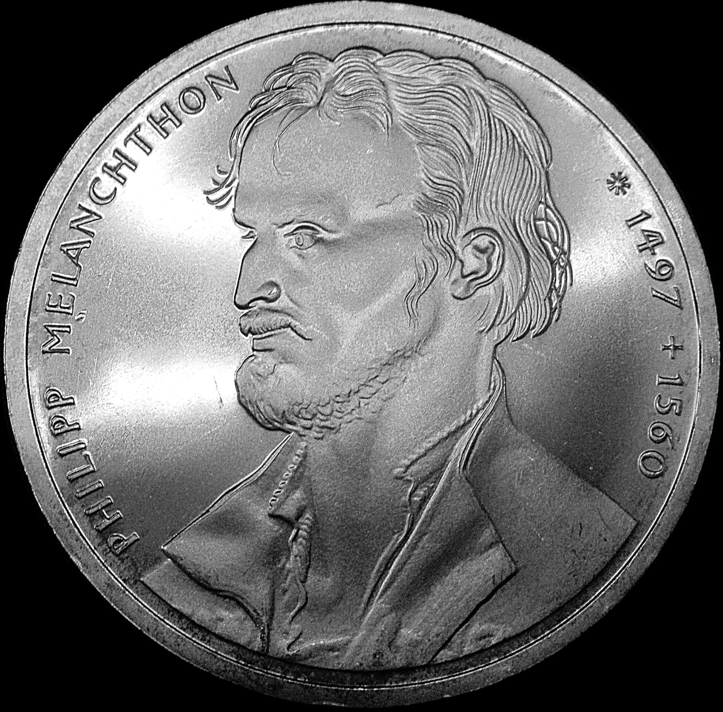 PHILLIP MELANCHTON, series 10 DM silver coin, 1995