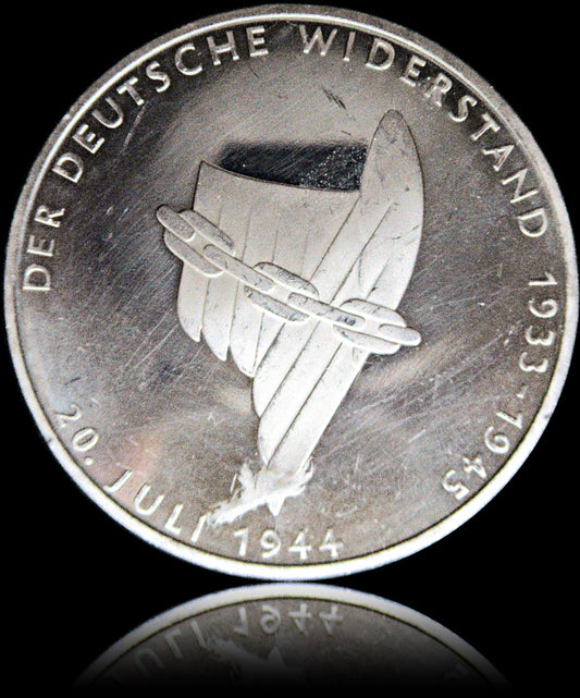 WIDERSTAND GEGEN NATIONALSOZIALISMUS, Serie 10 DM Silbermünze, 1994