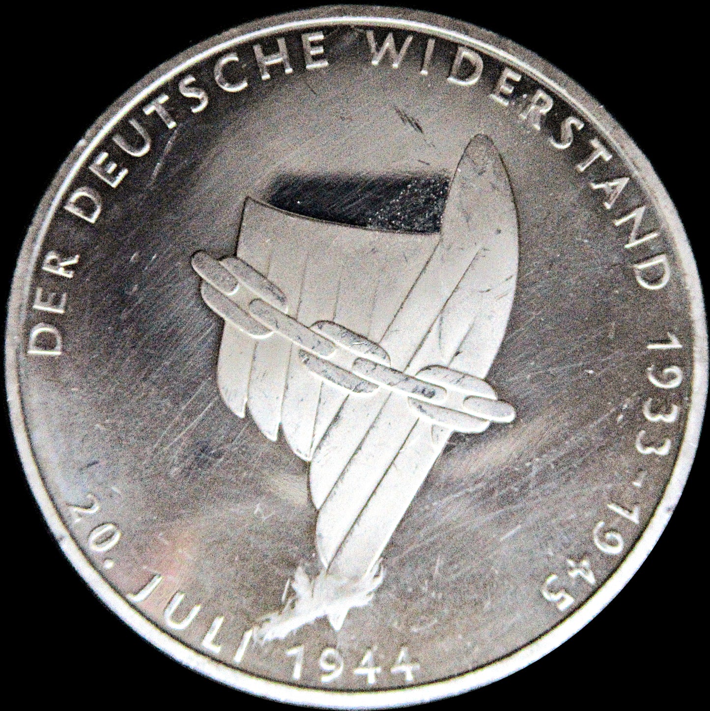 WIDERSTAND GEGEN NATIONALSOZIALISMUS, Serie 10 DM Silbermünze, 1994