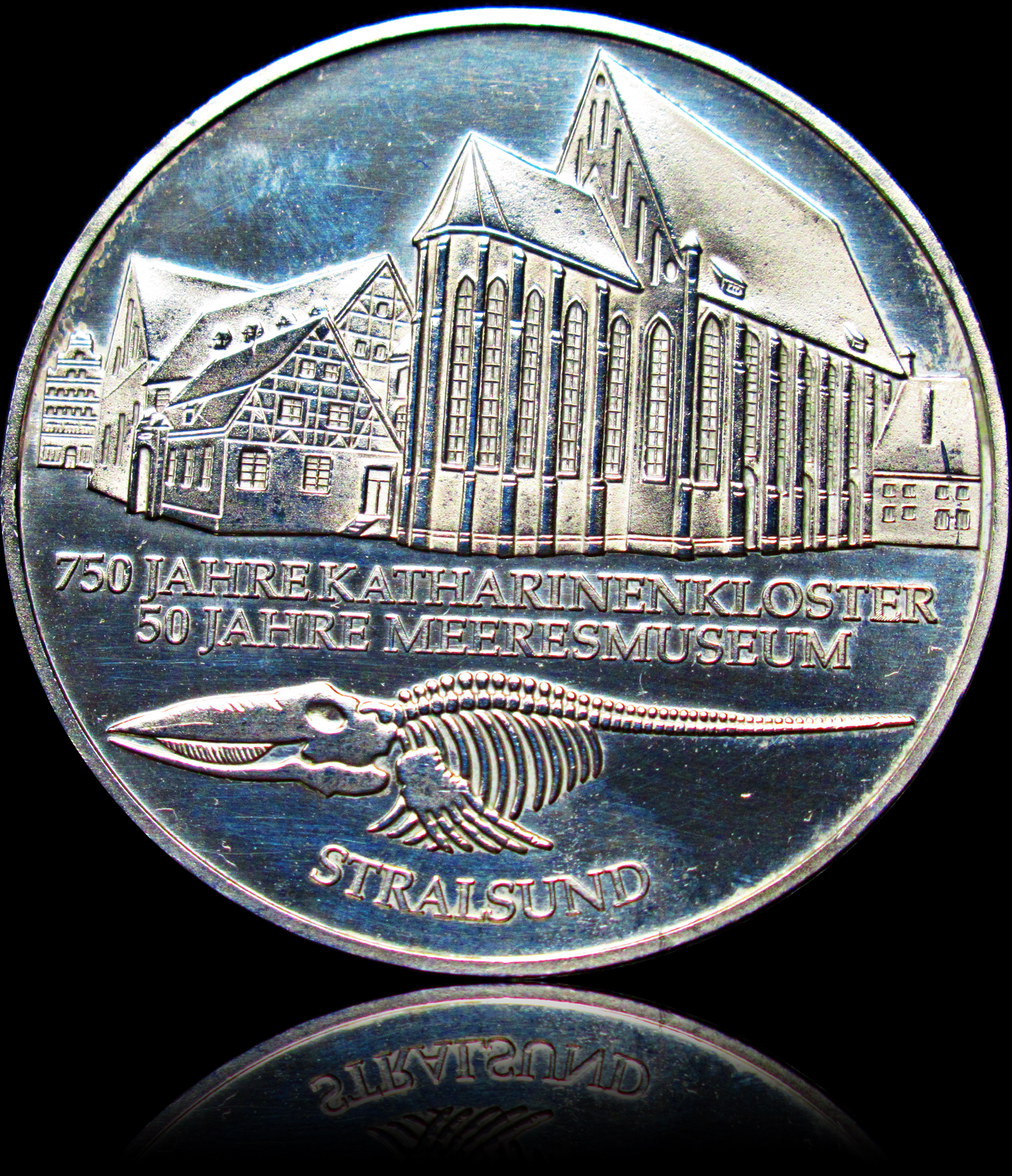750 YEARS OF CATHARINE MONASTERY STRALSUND, series 10 DM silver coin, 2001