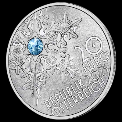 DIE SCHNEEFLOCKE, Österreich 20 EURO 2023 Polierte Platte , 2023