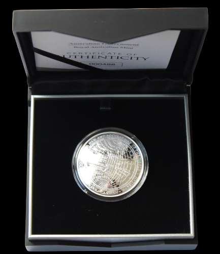 A NEW MAP OF THE WORLD 1626, Series Terrestrial Silver, 1 oz Silver Proof Domed $1, 2018