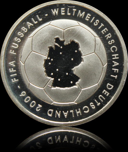 FIFA FUSSBALL WM 2006 - 1. AUSGABE, Serie 10 € Silber Gedenkmünzen Deutschland, Stempelglanz, 2003