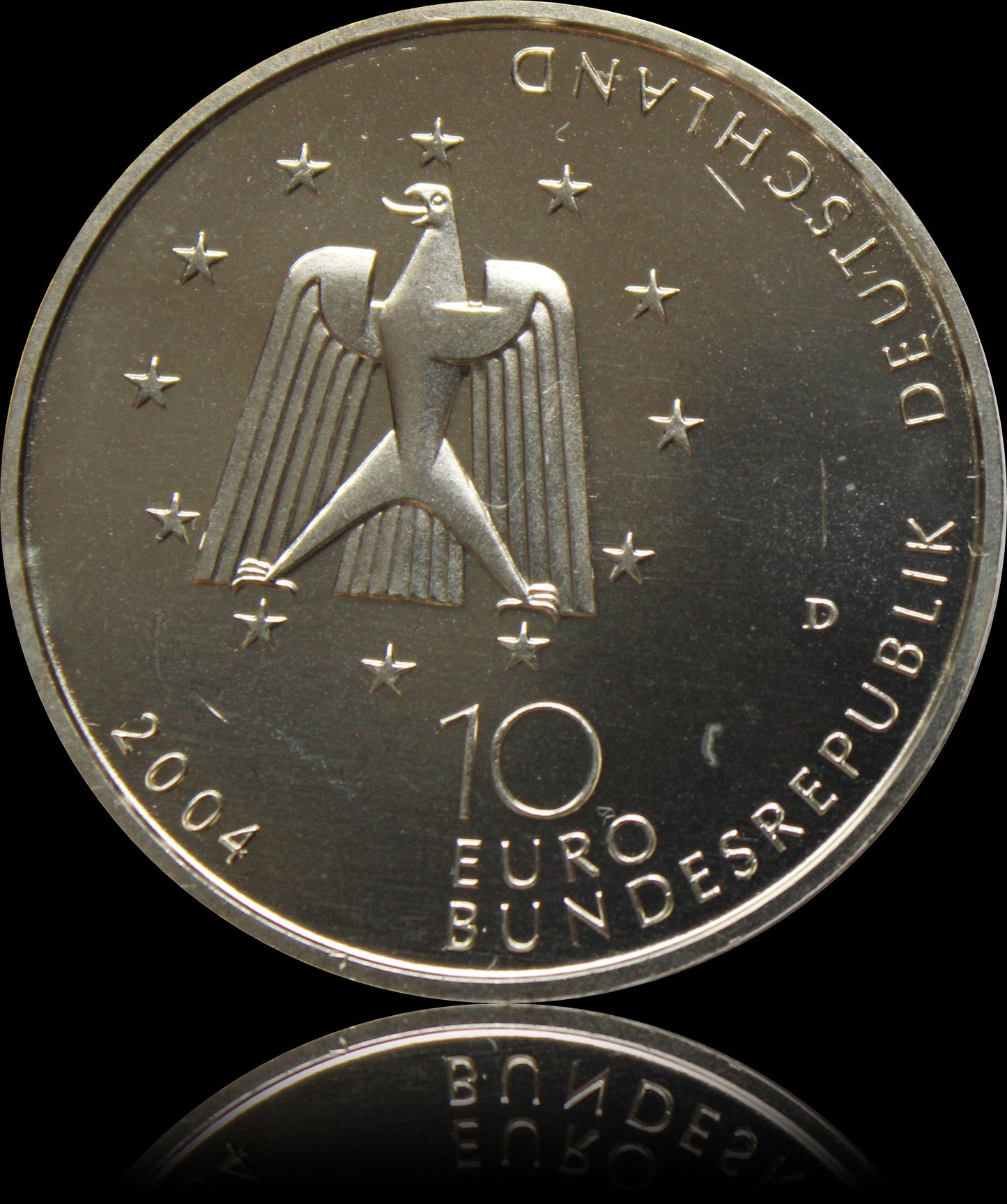 COLUMBUS - INTERNATIONALE RAUMSTATION, Serie 10 € Silber Gedenkmünzen Deutschland, Stempelglanz, 2004