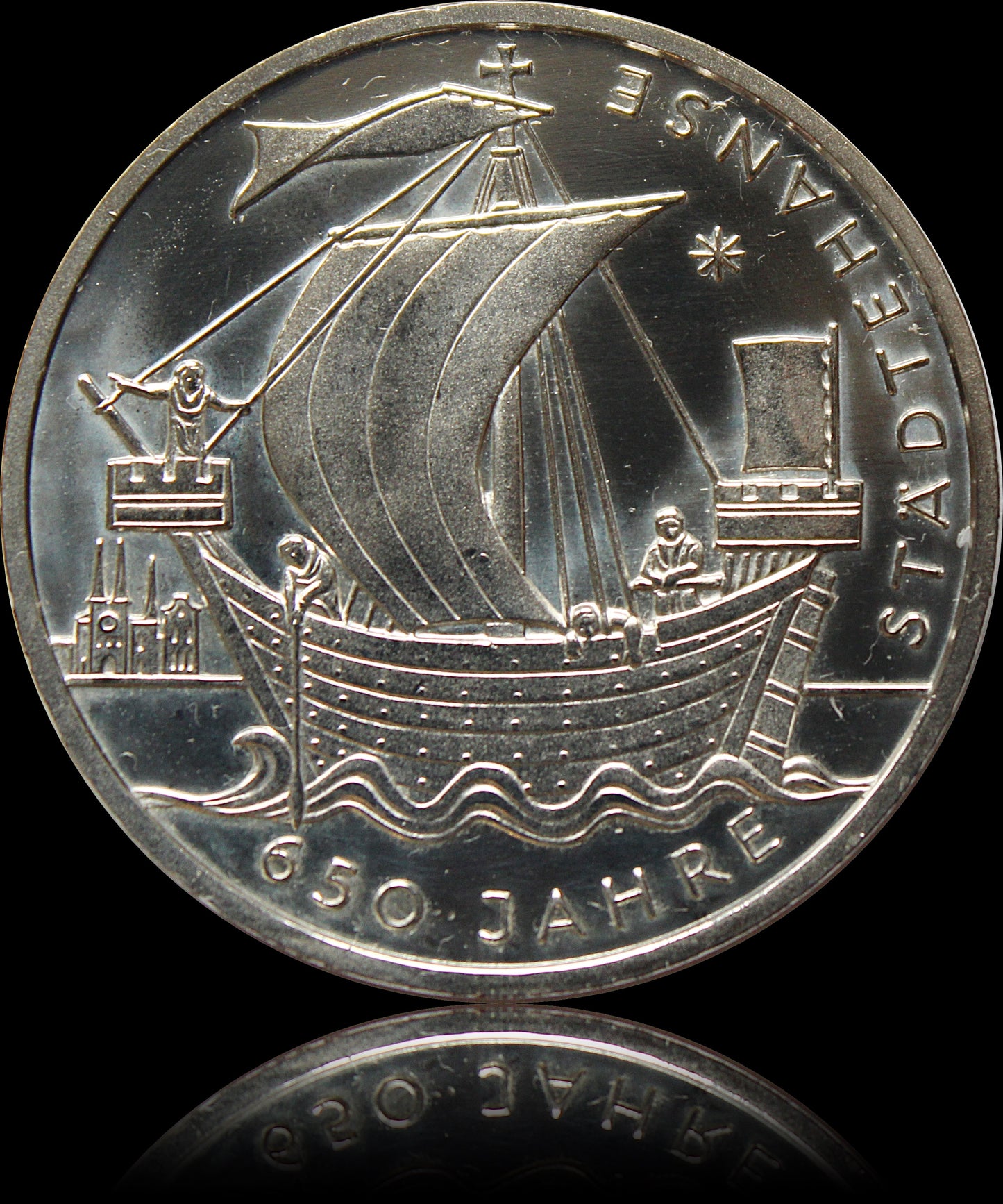 650 JAHRE STÄDTEHANSE, Serie 10 € Silber Gedenkmünzen Deutschland, Stempelglanz, 2006