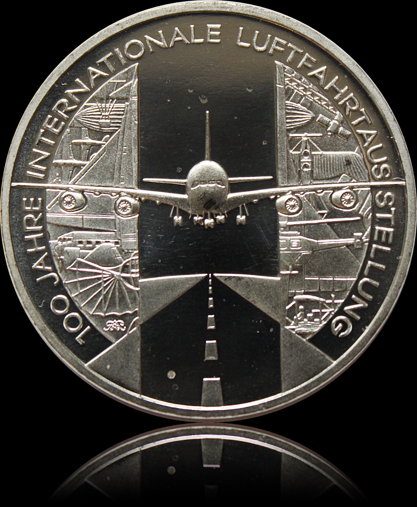 100 JAHRE INTERNATIONALE LUFTFAHRTAUSSTELLUNG, Serie 10 € Silber Gedenkmünzen Deutschland, Stempelglanz, 2009