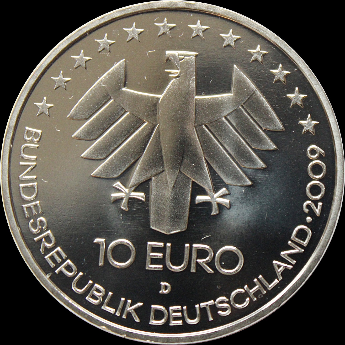 100 JAHRE INTERNATIONALE LUFTFAHRTAUSSTELLUNG, Serie 10 € Silber Gedenkmünzen Deutschland, Stempelglanz, 2009