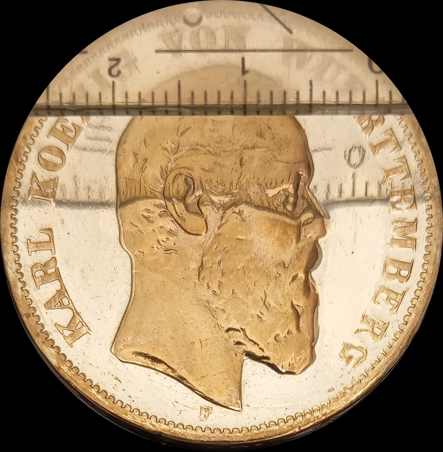 5 Mark Württemberg 1876 F Silber, Kaiser Karl, Deutsches Kaiserreich, Jaeger-Nr. 173