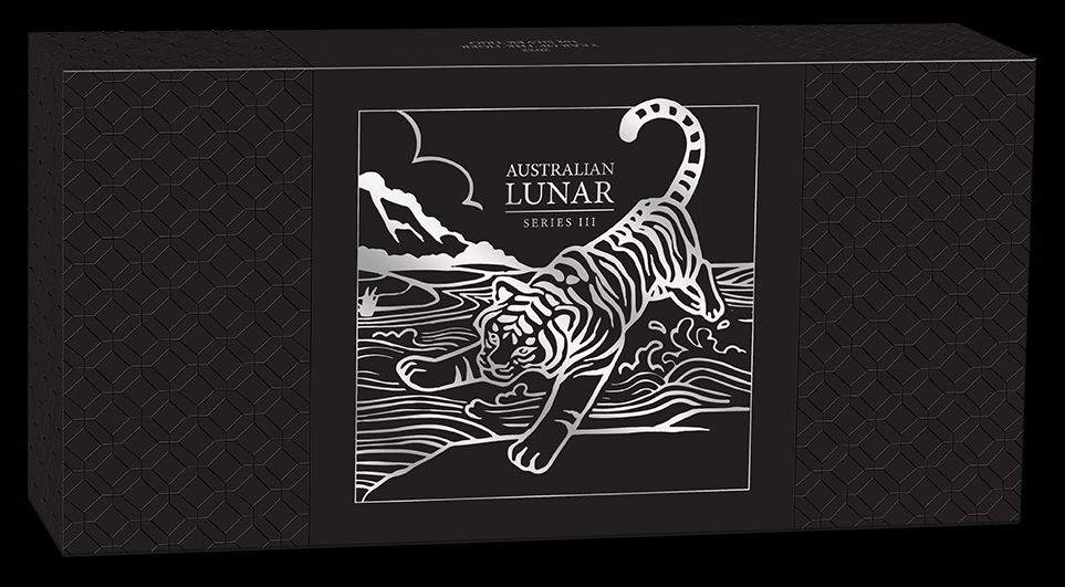 3-COIN SET YEAR OF THE TIGER, Serie Lunar III 2022, 3 x 1 oz Silber, 3 x 1$, 2022