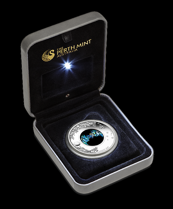 OPAL GHOST BAT - FLEDERMAUS, Serie Australian Opal 1 oz Silber Proof 1$, 2012