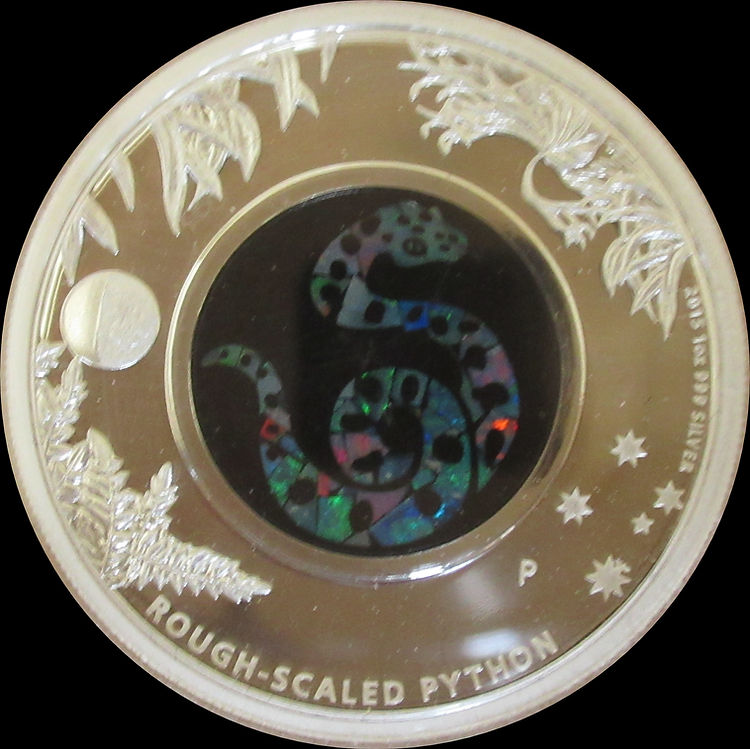 PYTHON, Serie Australian Silber Opal 1 oz Proof 1$, 2015