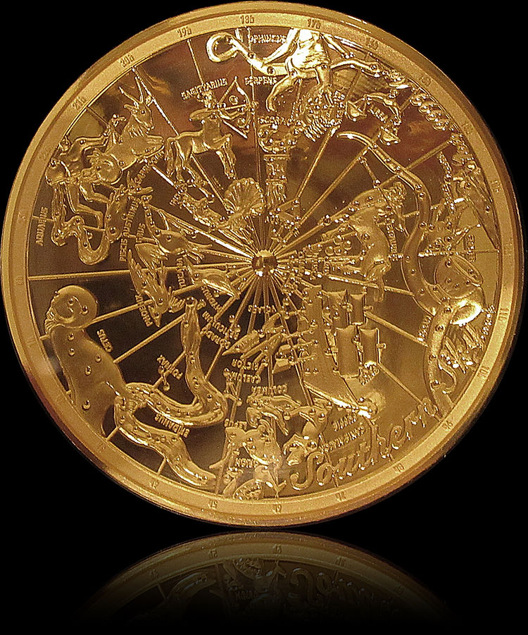 SOUTHERN SKY, Serie Celestial Dome, 1 oz Gold $100 Proof Domed, 2017