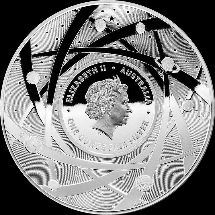 THE SUN, Serie Earth and Beyond, 1 oz Silver Proof Coloured Domed 5$, 2019