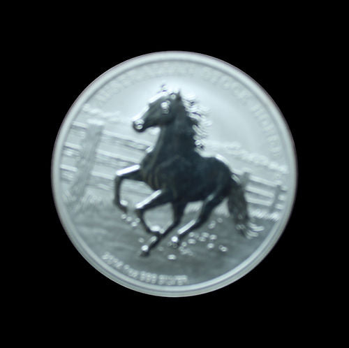 AUSTRALIAN STOCK HORSE 2014, Stock Horse series in blister, 1 oz silver $1, 2014