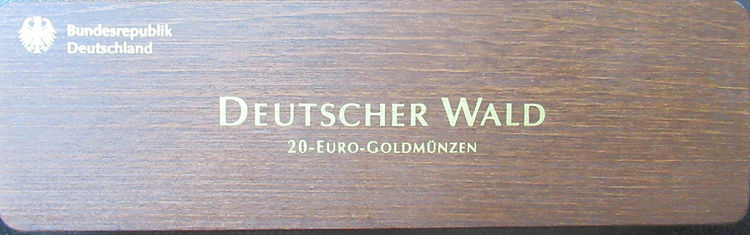 6 x 20 Euro Deutscher Wald, Serie Deutscher Wald, 6 x  1/8 oz Gold 20 Euro  -F, D, J, G-, 2010-2015