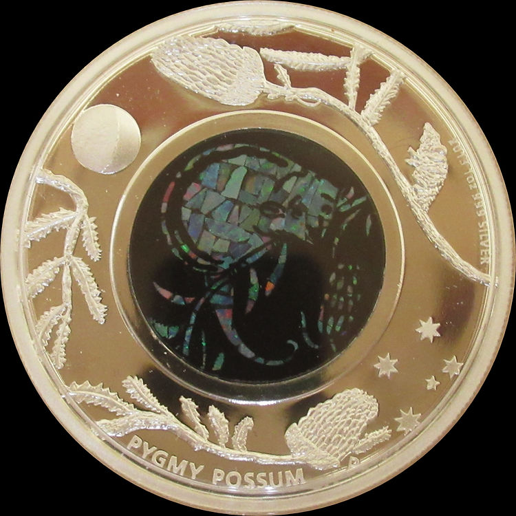 PYGMY POSSUM -OPOSS6M, Serie Australian Opal 1 oz Silber Proof 1$, 2013