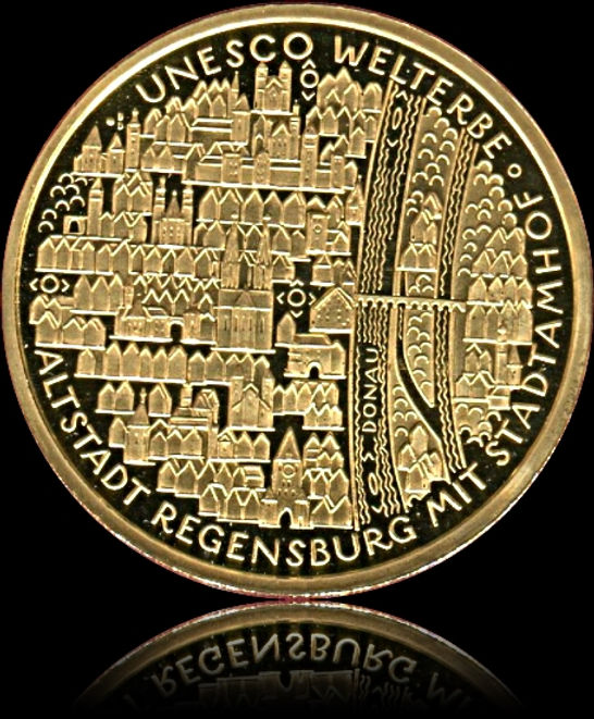 REGENSBURG 2016 UNESCO World Heritage Site 0.5 oz gold -F, D, G, J-