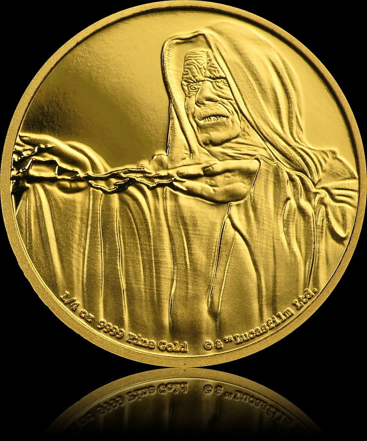 EMPEROR PALPATINE™ Star Wars™ $25 Proof 1/4 oz Gold