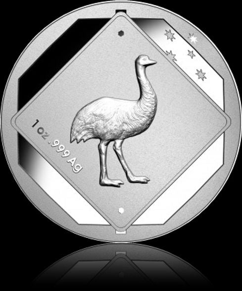 EMU, Serie Road Sign Australia 1 oz Silber 1$ Frosted Uncirculated, 2016