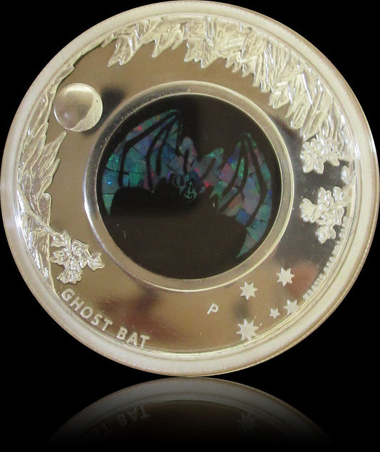 OPAL GHOST BAT - FLEDERMAUS, Serie Australian Opal 1 oz Silber Proof 1$, 2012