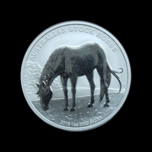 AUSTRALIAN STOCK HORSE 2016, Stock Horse series in blister, 1 oz silver $1, 2016