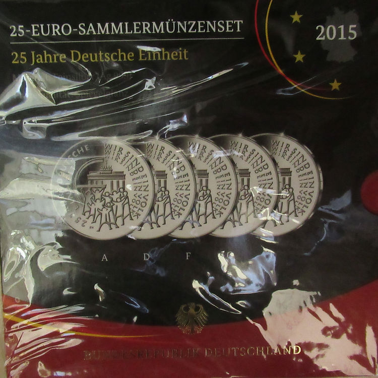 Vintage set 2015 Silver 25-Euro Germany mirror finish, 2015