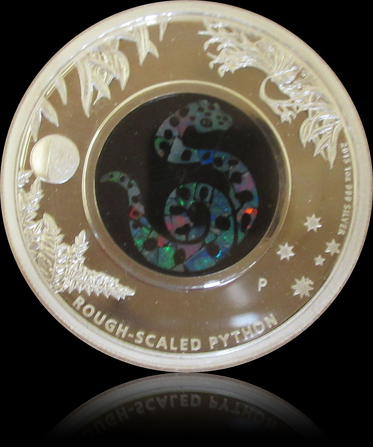 PYTHON, Serie Australian Silber Opal 1 oz Proof 1$, 2015