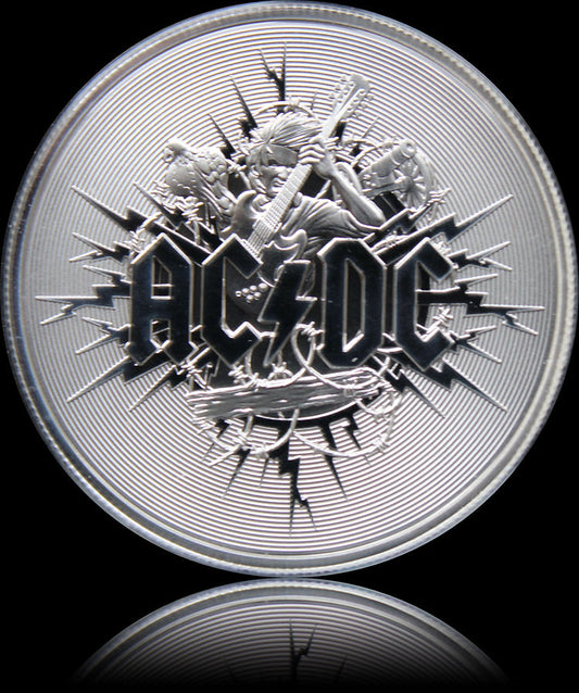 AC/DC, Australien 1 oz Silber Frosted Uncirculated 1 $, 2021