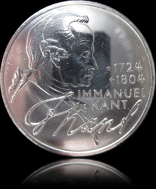 250TH BIRTHDAY OF IMMANUAL KANT, series 5 DM silver coin, 1977