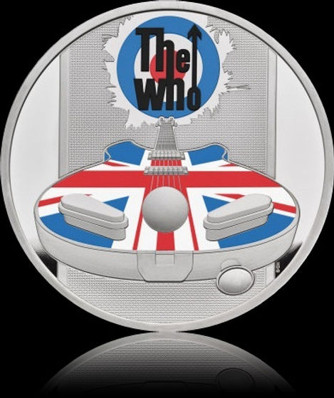 The Who, Serie Music Legends, 1 oz Silver 2£, Proof Colored, 2021