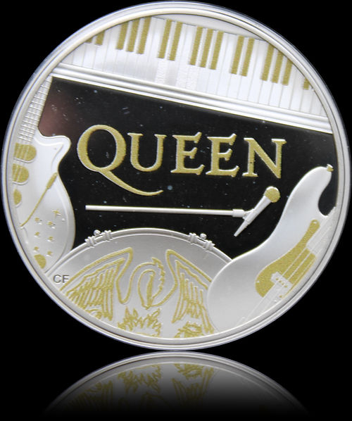 QUEEN, Serie Music Legends, 1 oz Silver 2£, Proof Colored, 2020