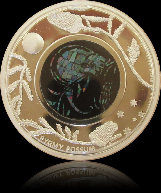 PYGMY POSSUM -OPOSS6M, Serie Australian Opal 1 oz Silber Proof 1$, 2013