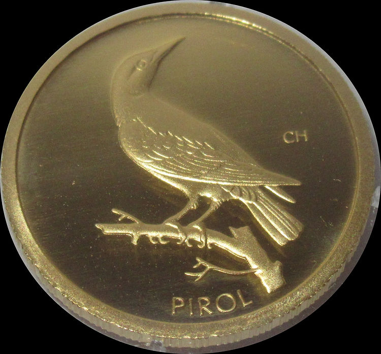 PIROL Domestic Birds 2017 (D) 20 Euro 1/8 oz Gold -F, D, J, G-