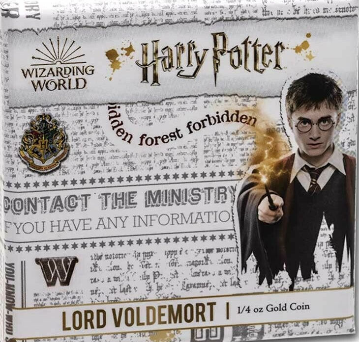 LORD VOLDEMORT™ Harry Potter™ $25 Proof 1/4 oz Gold
