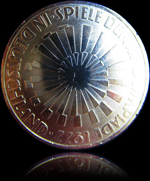 1. MOTIF OF THE OLYMPIC COIN, 1970 EDITION, 10 DM silver coin