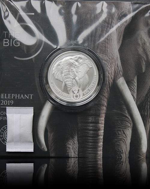 ELEPHANT, Series Big Five Series I, 1 oz Silver BU, 2019